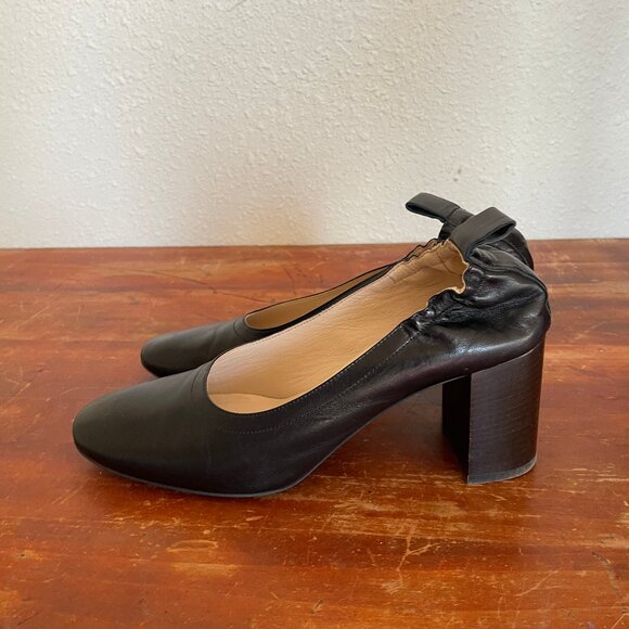 Everlane Day High Heel Stacked, Black, 6 1/2 - Picture 6 of 7